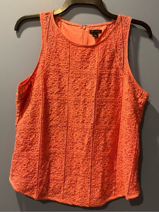 Ann Taylor Tops - ANN TAYLOR Coral Lace Tank Top